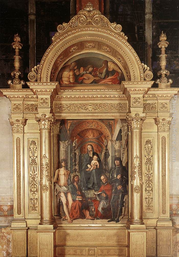Madonna and Saints painting - Lorenzo Costa Madonna and Saints art painting